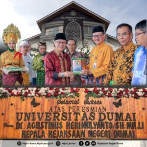 Universitas Dumai resmi dibuka, Kajari Agustinus siap mendukung dan berkolaborasi