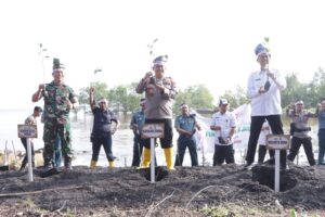 Lestarikan penghijauan, Polres Dumai tanam 3 ribu pohon Mangrove