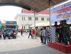 Kapolres Dhovan lepas dua bus mudik gratis ke Sumbar dan Sumut