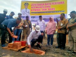 Kios baru Pasar Pulau Payung mulai dibangun, Wako Dumai letakkan batu pertama