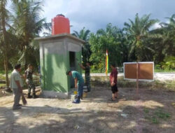 Fasilitas air sumur bor dan MCK dibangun TMMD Kodim Dumai mulai rampung
