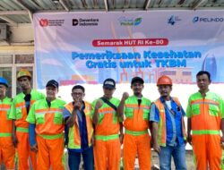 Sambut HUT RI ke 80, 500 pekerja TKBM ikuti cek kesehatan gratis dari Pelindo Regional 1