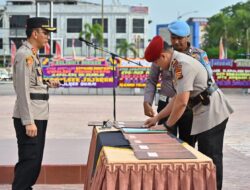 Kapolres Dumai sertijabkan Kabag SDM, Kasat Reskrim, Kasat Pamobvit dan tiga Kapolsek