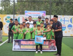 SDN 020 Jaya Mukti Juarai Turnamen Futsal LPMK dan Forum RT Bukit Batrem