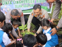 Kapolres Dumai kampanyekan cinta lingkungan sejak dini ke TK Santo Tarcisius