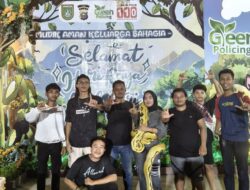 Ramai ramai warga antre berswafoto di spot unik Pos Terpadu Polres Dumai