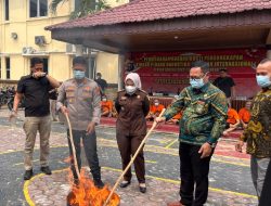 Kapolres Dumai musnahkan barang bukti delapan perkara narkotika senilai Rp5 miliar libatkan 10 tersangka