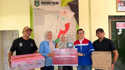 Pertamina Dumai salurkan bantuan sarpras kesehatan ke lima Posyandu terdekat operasi Kilang